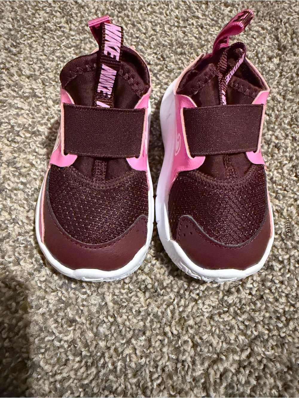Nike Kids Slip-On Sneakers - Pink & Maroon